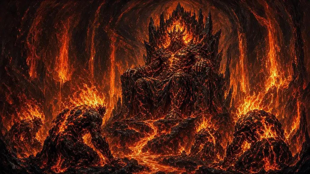 Original fantasy illustration for Fennin Ro, the Tyrant of Fire