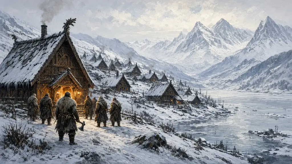 Original fantasy illustration for Halas & the Northmen