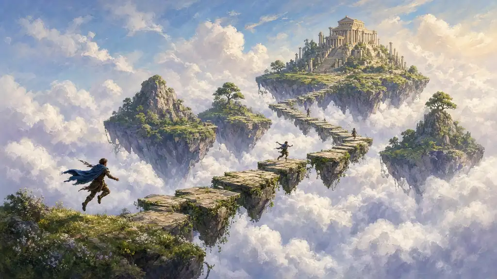 Original fantasy illustration for The Plane of Sky