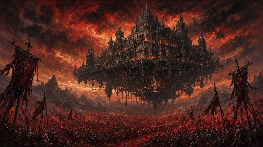 Original fantasy illustration for The Plane of War & the Zek Brothers