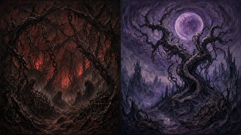 Original fantasy illustration for Saryrn & Terris-Thule