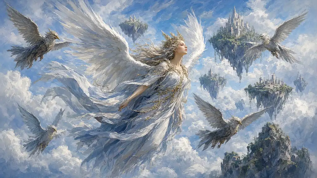Original fantasy illustration for Xegony, Queen of Air