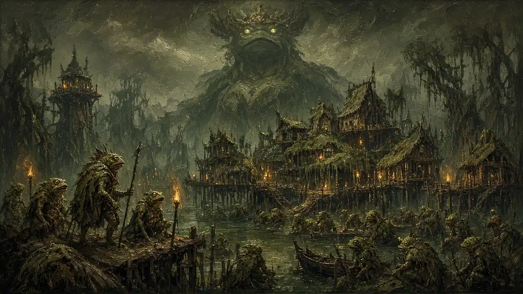 Original fantasy illustration for Ykesha & the Fall of Grobb